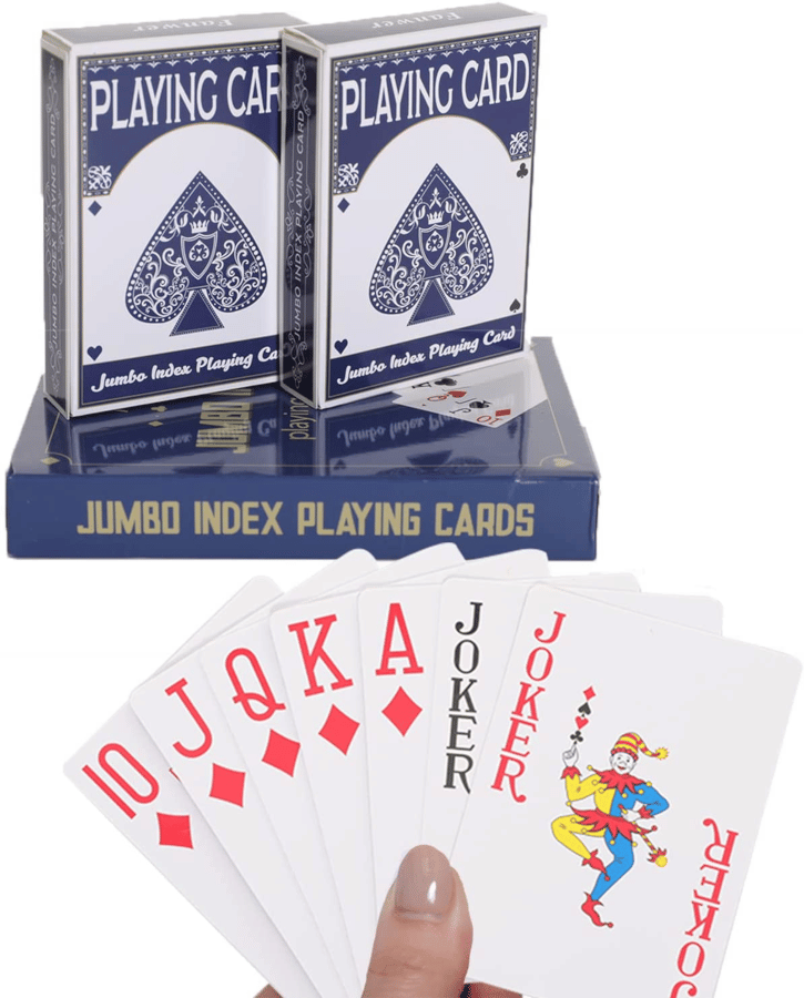 jeu de cartes avec des gros caractères - cadeau senior
