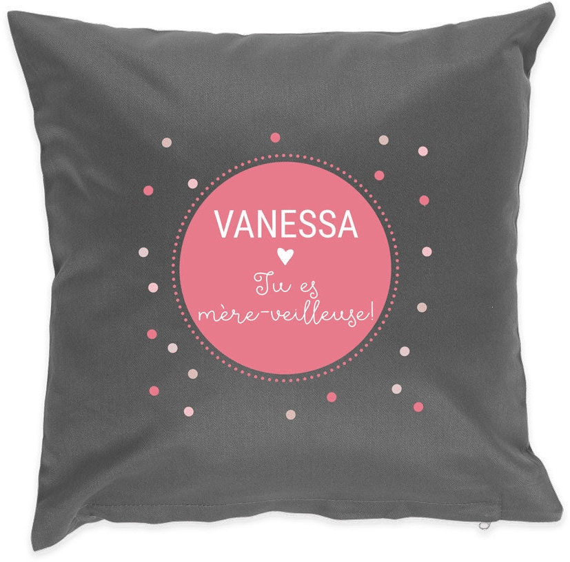 Coussin photo texte - idée cadeau Fête des mères