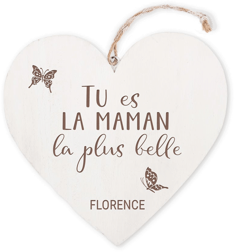 coeur en bois - Cadeau pour la Fête des Mères