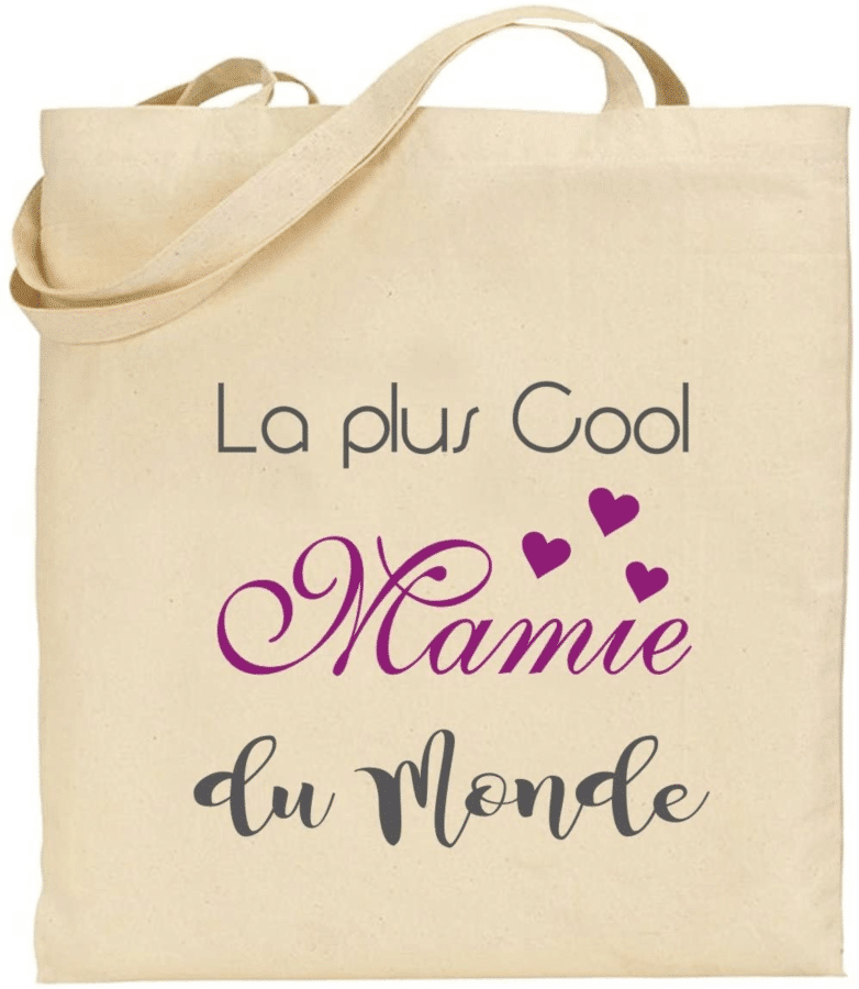Tote bag coton - Cadeau pour la Fête des grands-mères cadeau pour grand-mère - sac pour mamie