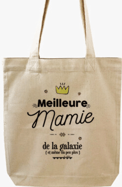 Tote bag coton - Cadeau pour la Fête des grands-mères tote bag coton - sac pour mamie