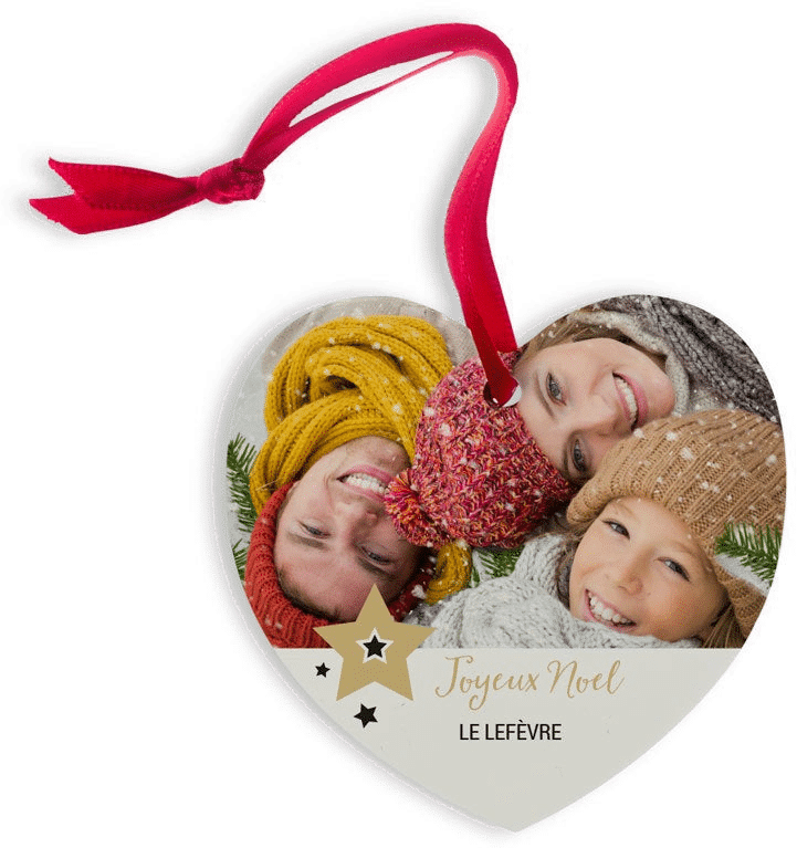 Cadeau Grands-parents - Déco de Noël avec photo déco de noël - cadeau grands-parents