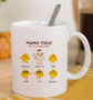 Mug personnalisé les poussins de mamie avec prénoms