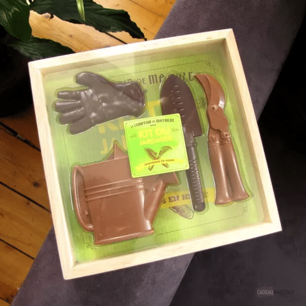 cadeau chocolat rigolo - Coffret du Jardinier en Chocolat