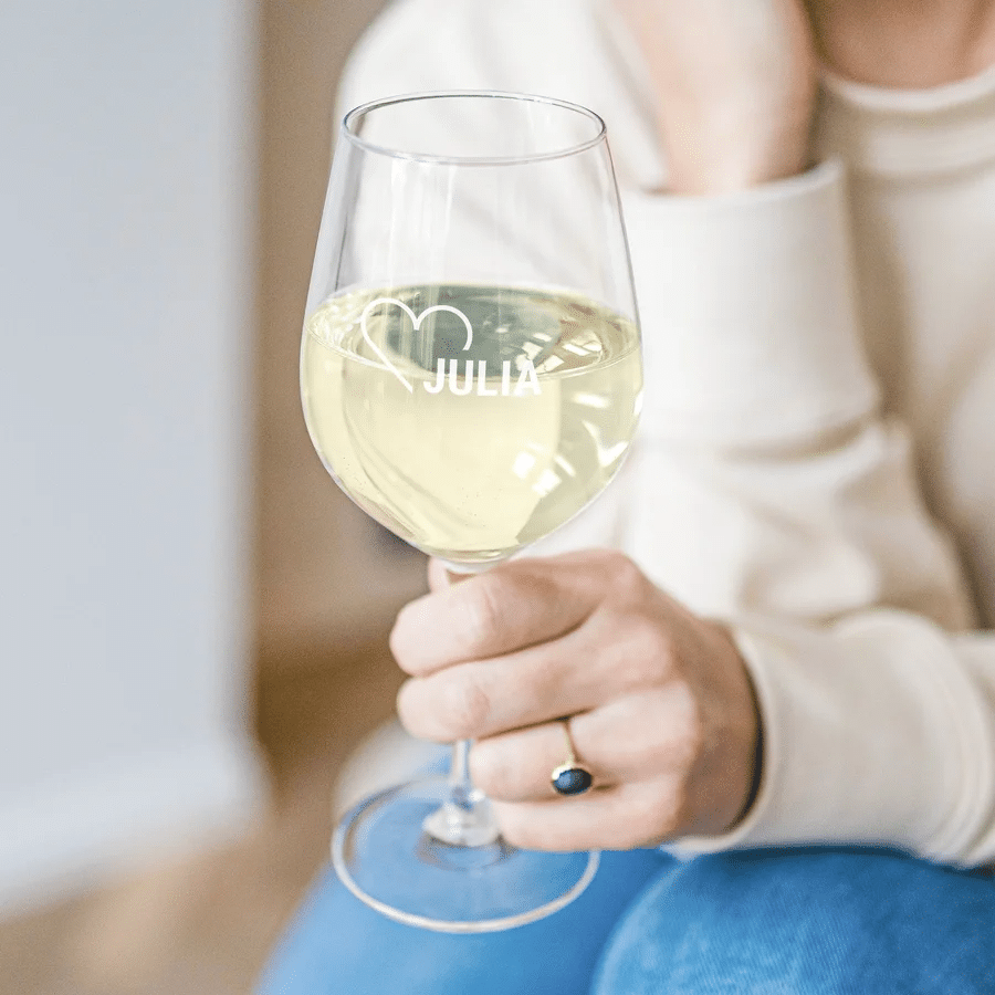 Verre à vin blanc personnalise - Cadeau Fête mamans