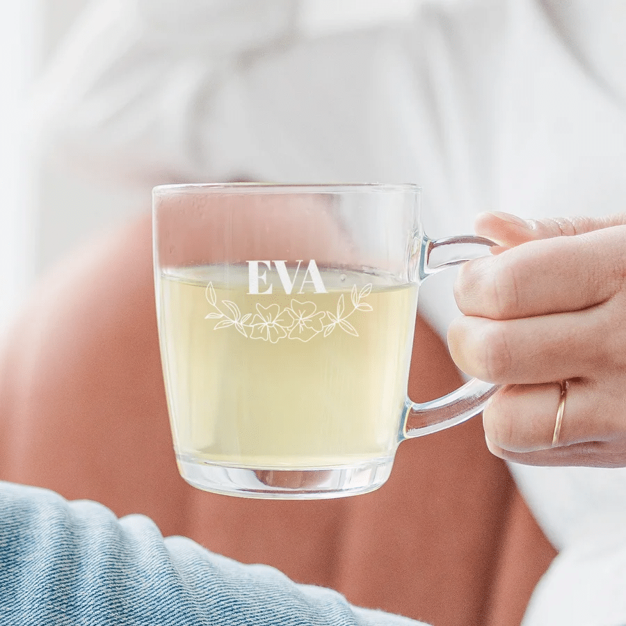 tasse de thé gravure - Cadeau pour la Fête des mères