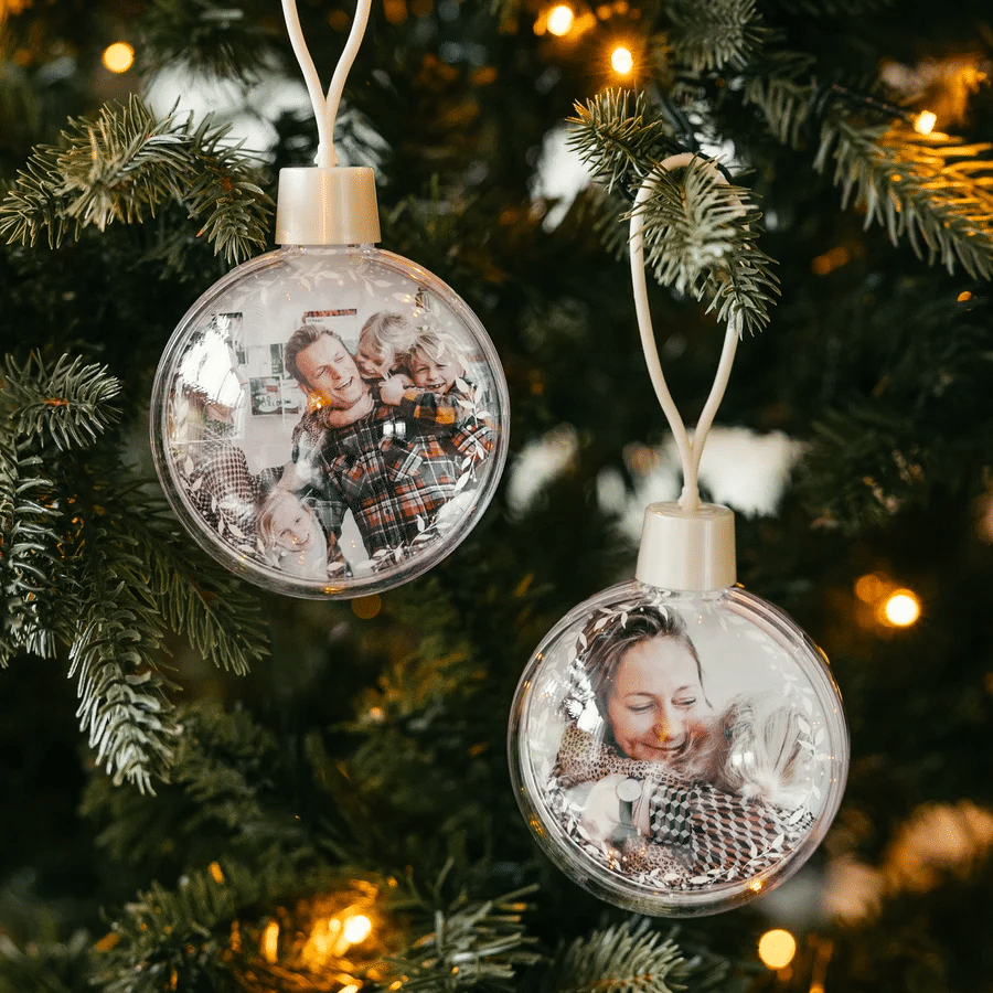 Boules de Noël avec photo - cadeau pour grands-parents