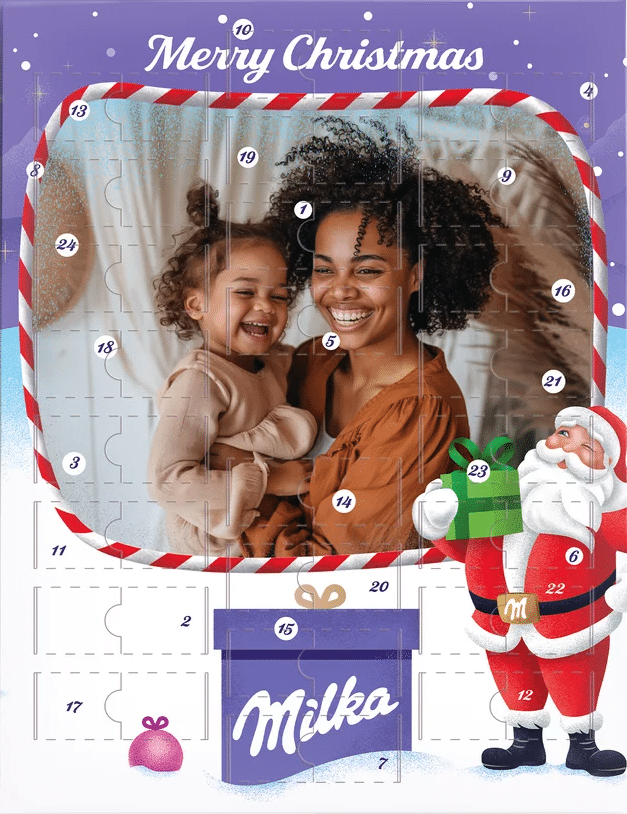 calendrier de l'Avent chocolat photo - Cadeau mamie papy