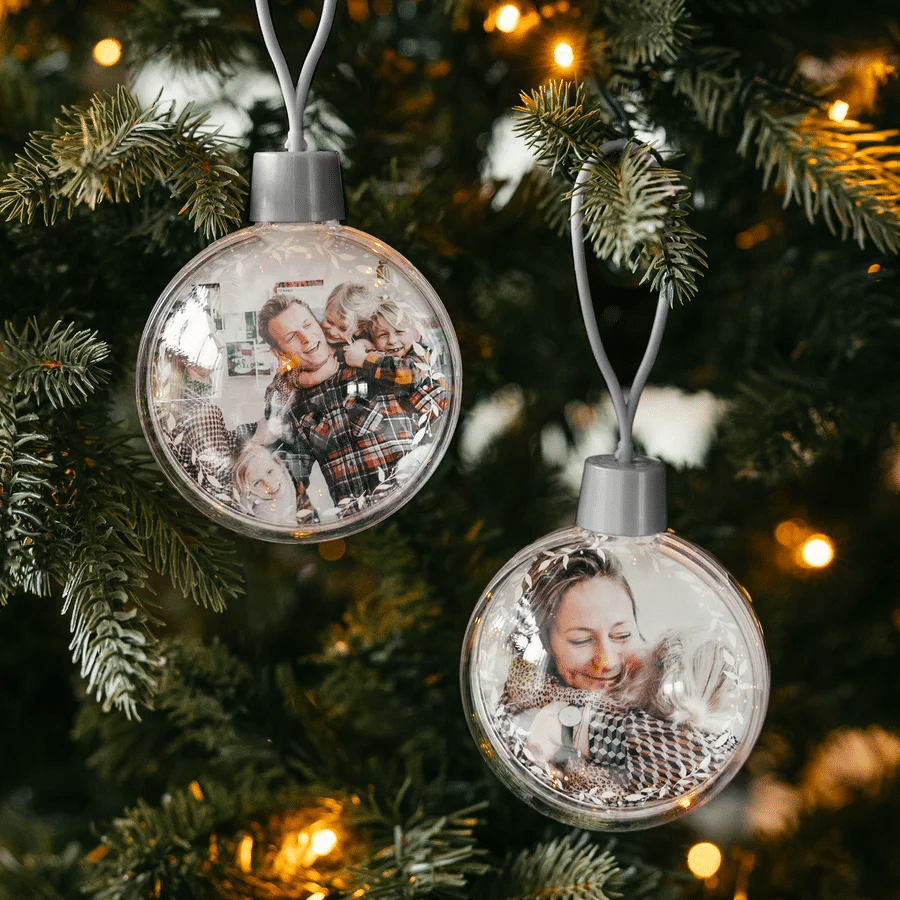 Boules de Noël avec photo - cadeau pour grands-parents