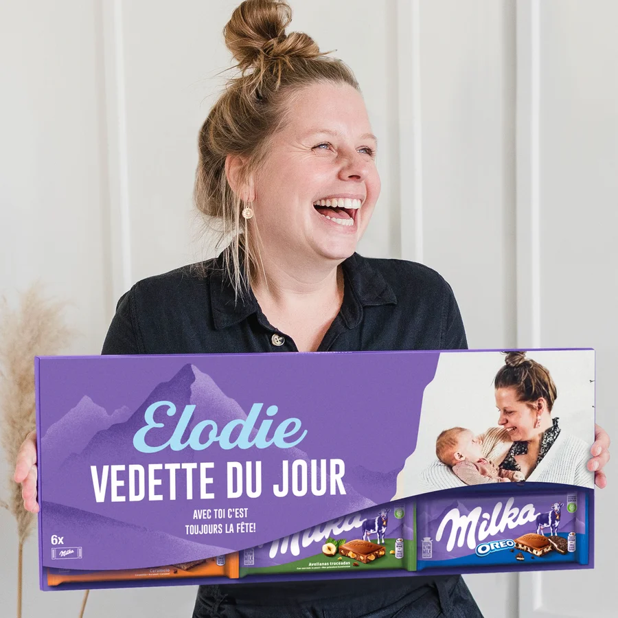 cadeau de Noël pour Grand-mère - Milka chocolat méga